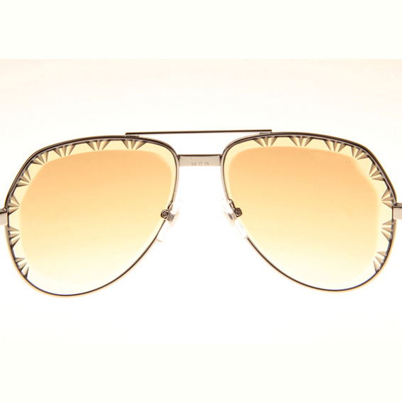 Cartier CT 1324912 Cut Lens Sunglasses In Silver Gradient Brown - EUR FASHION