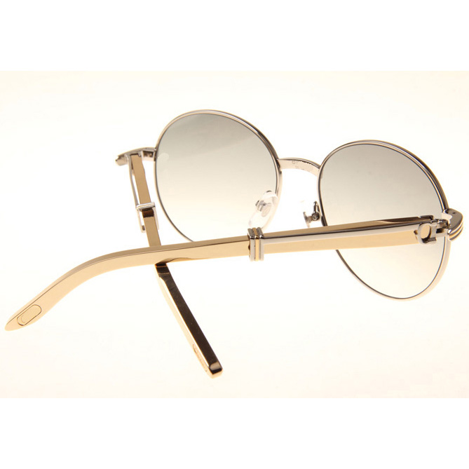 Cartier CT1990-0692 Gold Stainless Steel Sunglasses In Silver Grey - EUR FASHION