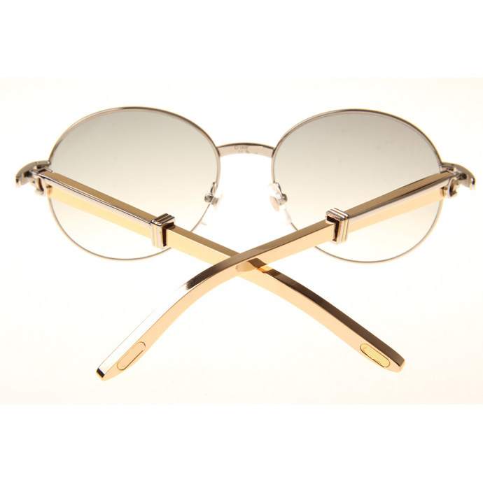 Cartier CT1990-0692 Gold Stainless Steel Sunglasses In Silver Grey - EUR FASHION