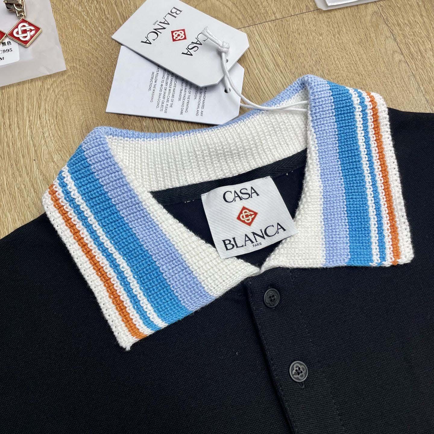 Casablanca Organic-cotton Polo Shirt   c1051 - EUR FASHION