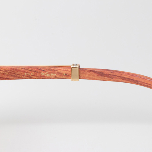 Cartier CT_1116679 Wood Sunglasses Gold Gradient Brown - EUR FASHION