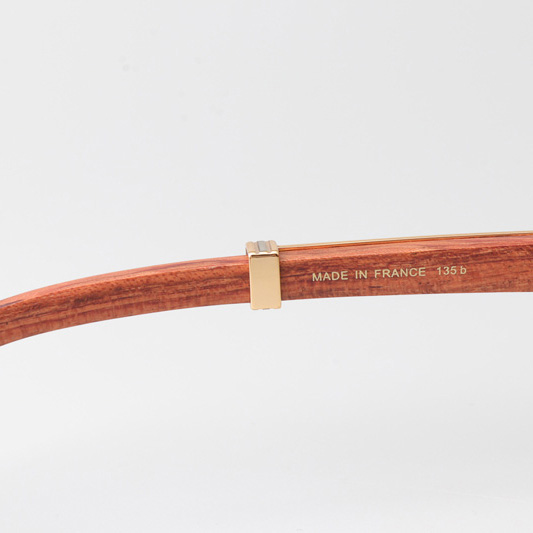 Cartier CT_1116679 Wood Sunglasses Gold Gradient Brown - EUR FASHION