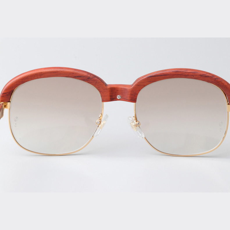 Cartier CT_1116679 Wood Sunglasses Gold Gradient Brown - EUR FASHION