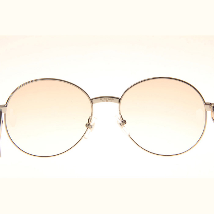 Cartier CT1990-0692 White Mix Black Buffalo Sunglasses In Silver Brown - EUR FASHION