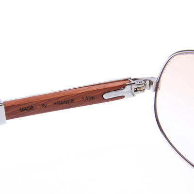 Cartier CT566 Wood Sunglasses In Silver   - EUR FASHION