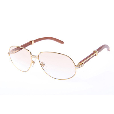 Cartier CT566 Wood Sunglasses In Gold - EUR FASHION