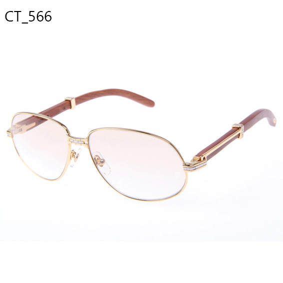 Cartier CT566 Wood Sunglasses In Gold - EUR FASHION