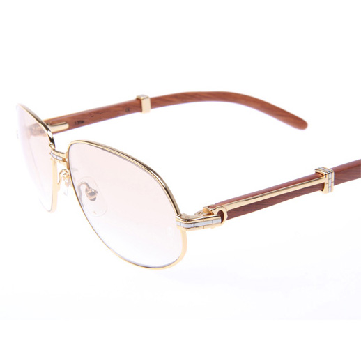 Cartier CT566 Wood Sunglasses In Gold - EUR FASHION