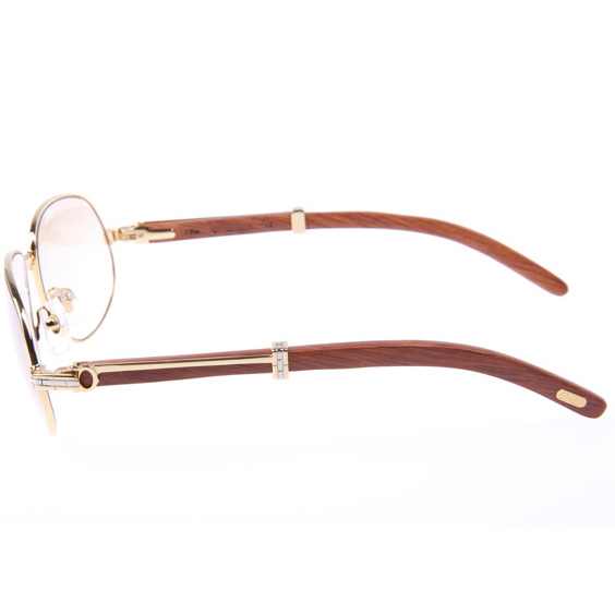 Cartier CT566 Wood Sunglasses In Gold - EUR FASHION