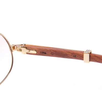 Cartier CT566 Wood Sunglasses In Gold - EUR FASHION