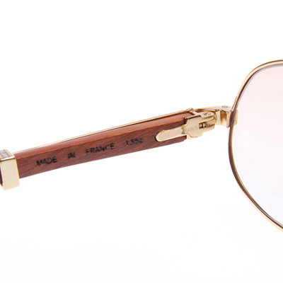 Cartier CT566 Wood Sunglasses In Gold - EUR FASHION