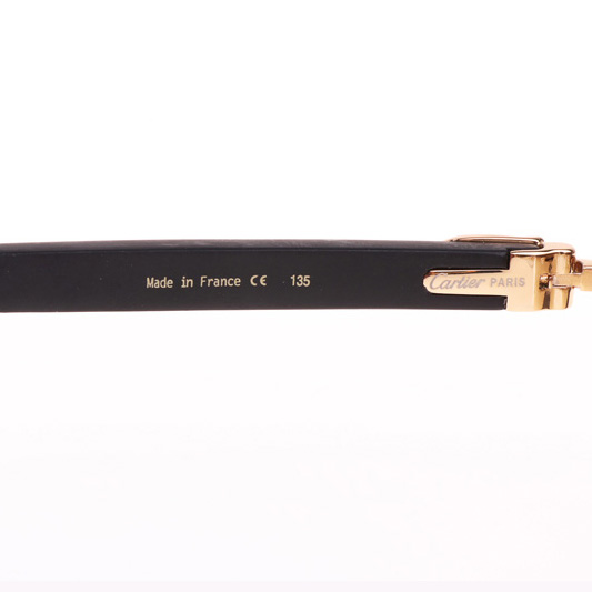 Cartier CT_3524012 Black Wood Sunglasses In Gold Brown - EUR FASHION