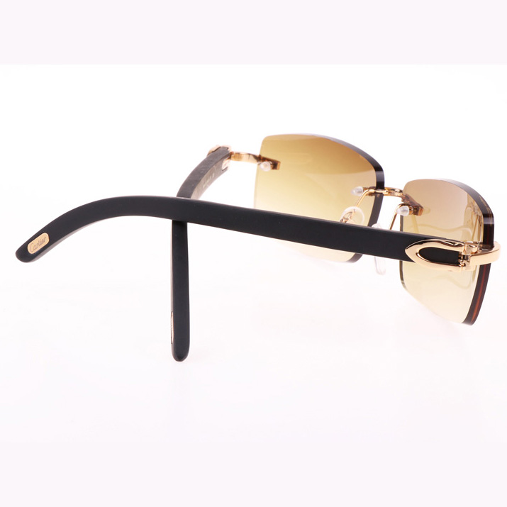 Cartier CT_3524012 Black Wood Sunglasses In Gold Brown - EUR FASHION