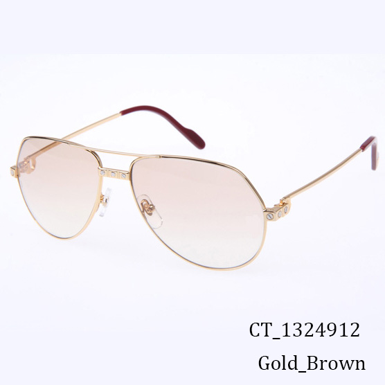 Cartier CT 1324912 Sunglasses In Gold Brown - EUR FASHION