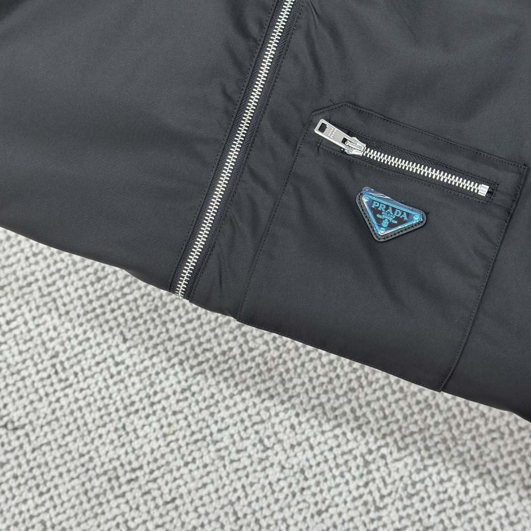 Prada Black Re-nylon Hooded Jacket - EUR FASHION