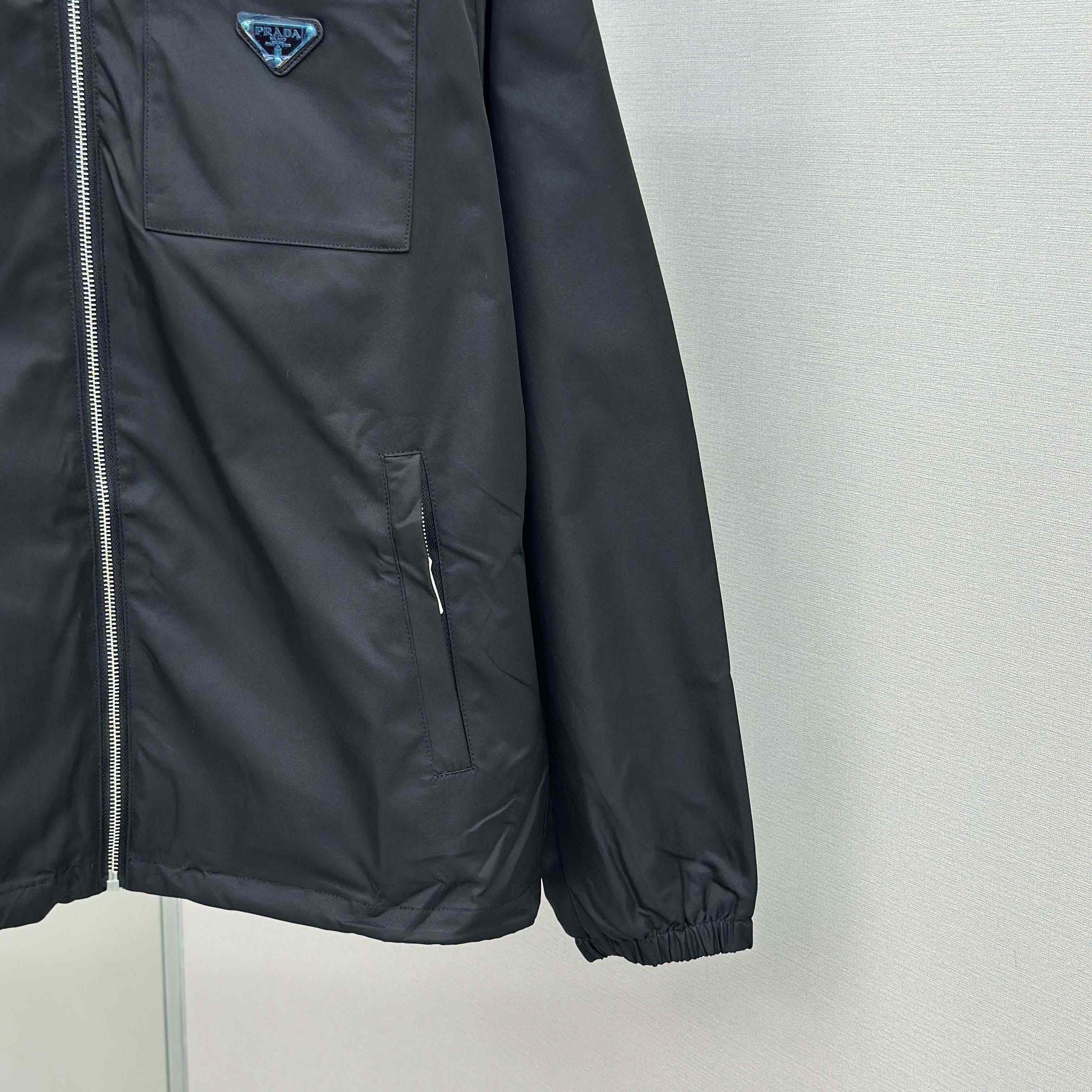 Prada Black Re-nylon Hooded Jacket - EUR FASHION