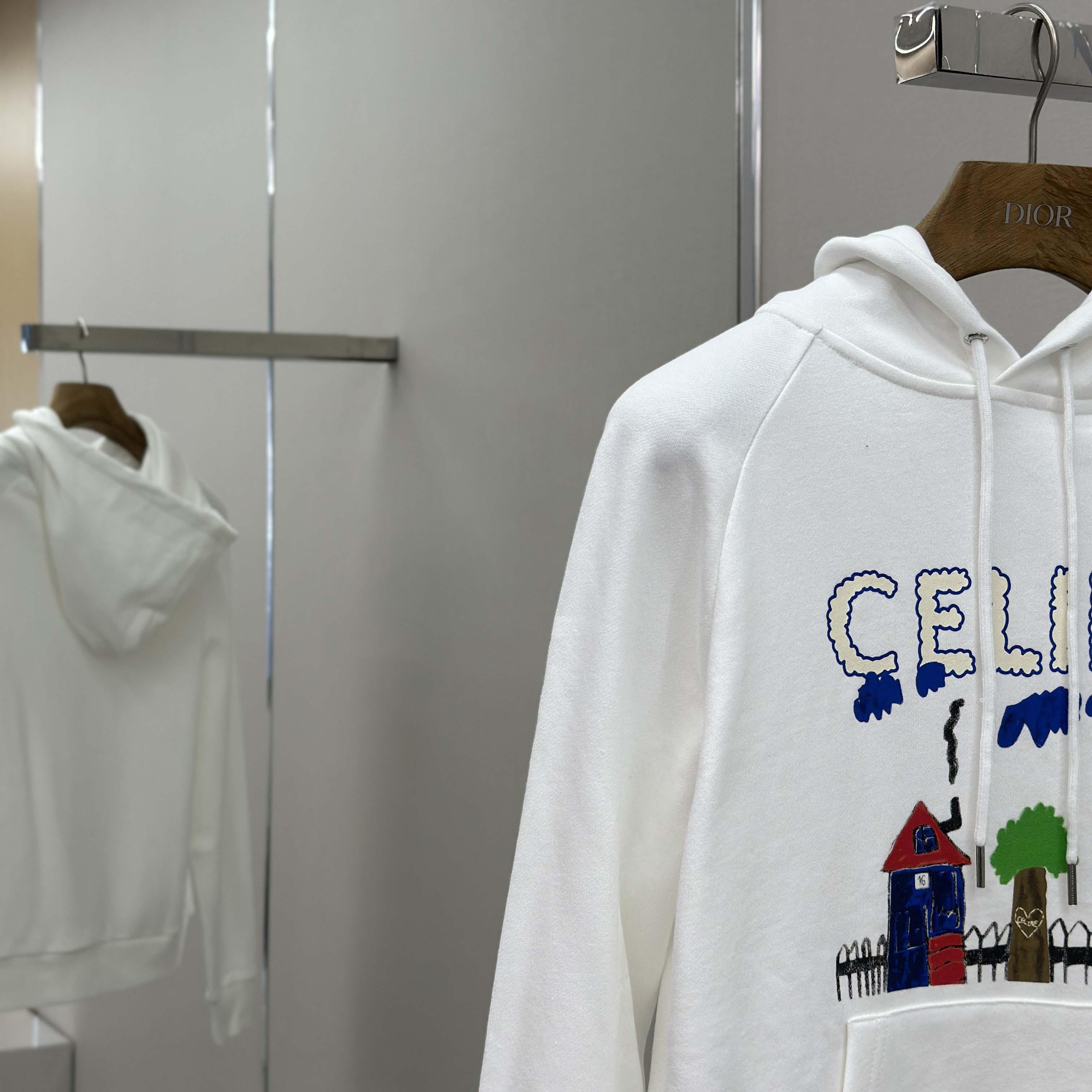 Celine 70'S Hoodie In Cotton Fleece - EUR FASHION