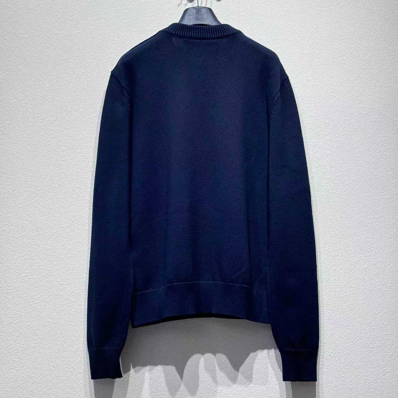Louis Vuitton Embroidered Cotton-Blend Crewneck - Luxury Blue - EUR FASHION