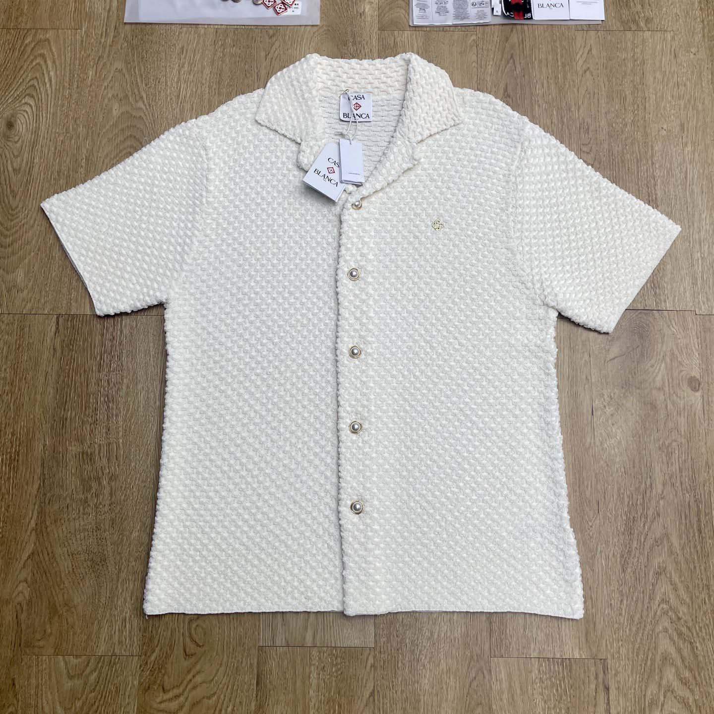 Casablanca Summer Textured-Knit Shirt   D0090 - EUR FASHION