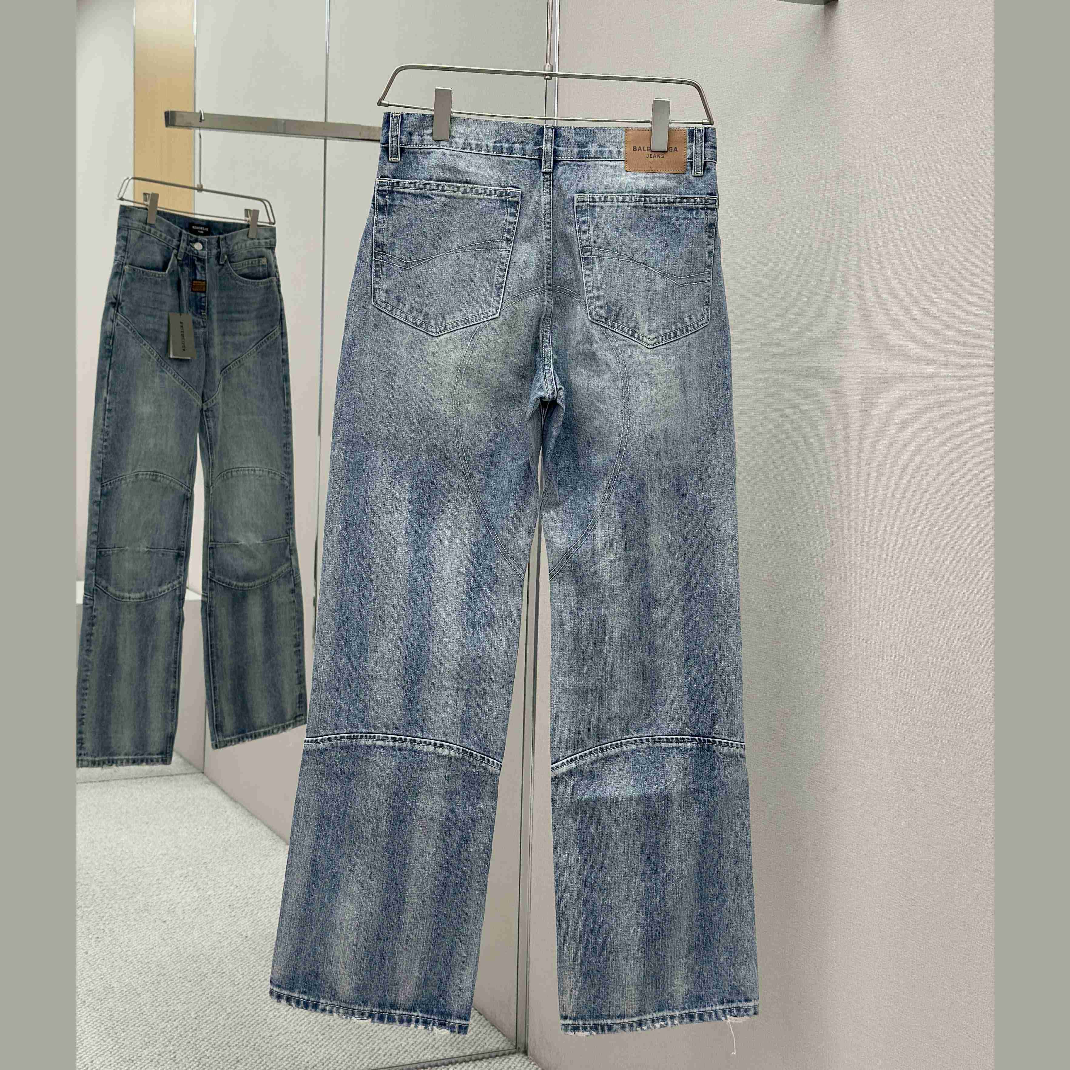 Balenciaga Fitted Low-waist Pants In Light Blue  - EUR FASHION