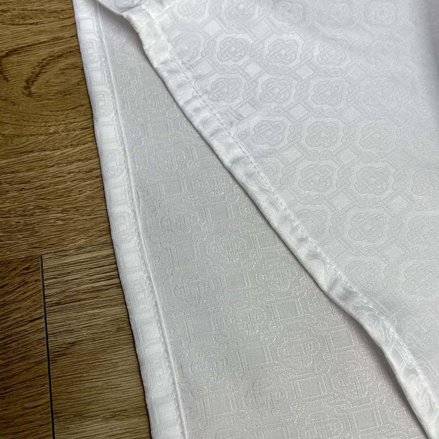 Casablanca Monogram Silk Twill Pajama Shirt In White   C1024 - EUR FASHION