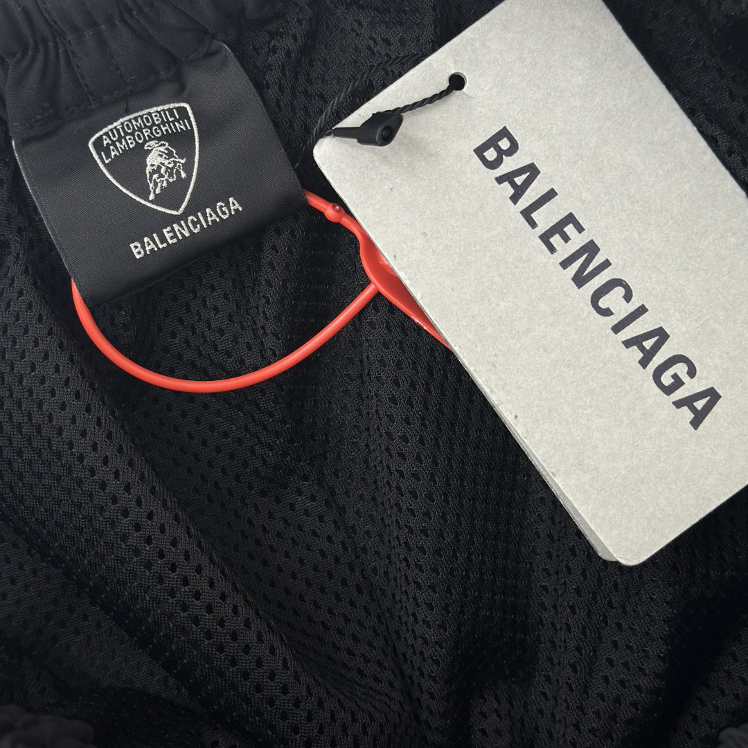 Balenciaga I Automobili Lamborghini Tracksuit Pants In Black Technical Fabric - EUR FASHION