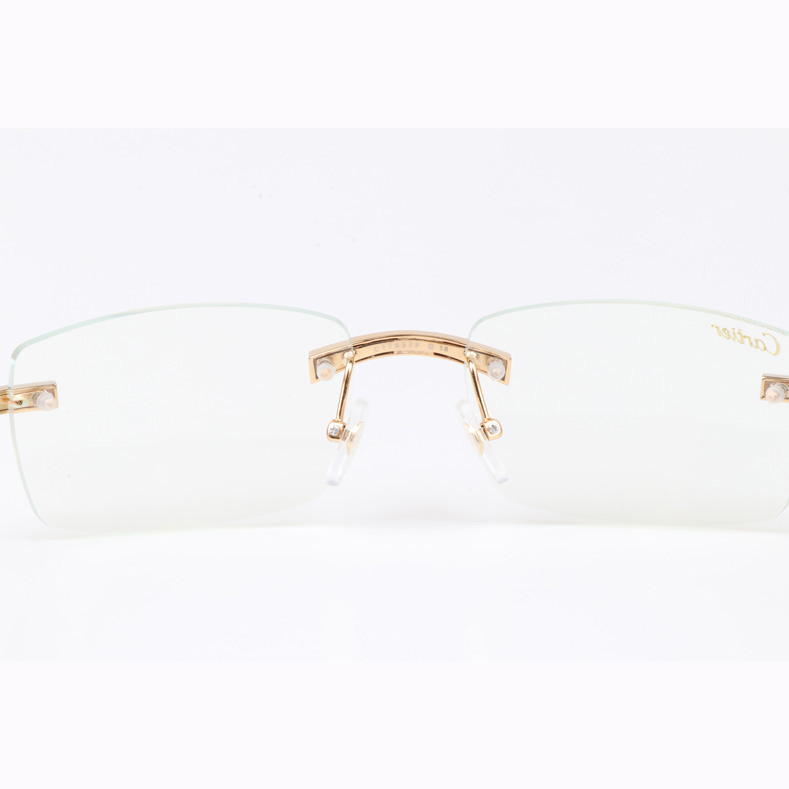 Cartier CT 3524012 Big Diamond Eyeglasses In Gold White - EUR FASHION