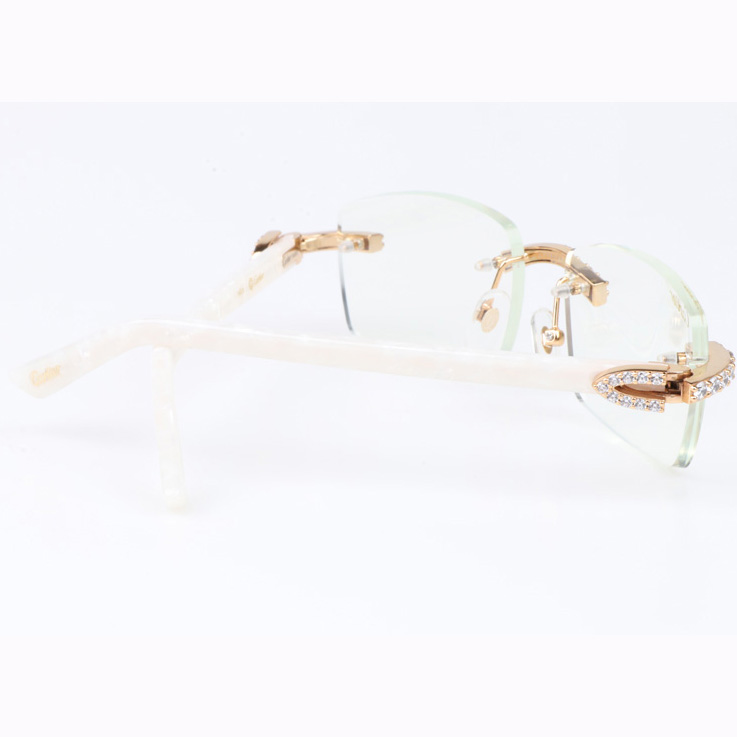 Cartier CT 3524012 Big Diamond Eyeglasses In Gold White - EUR FASHION