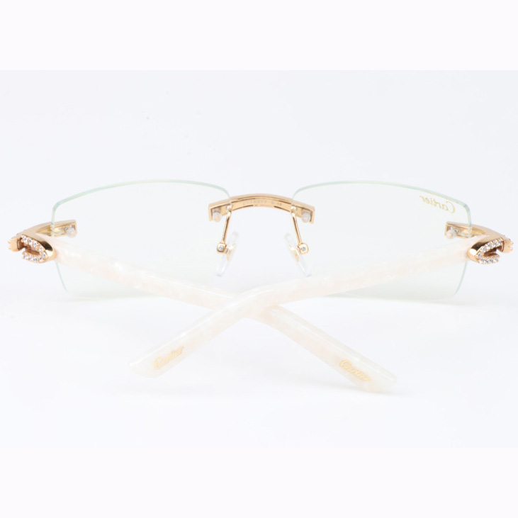 Cartier CT 3524012 Big Diamond Eyeglasses In Gold White - EUR FASHION