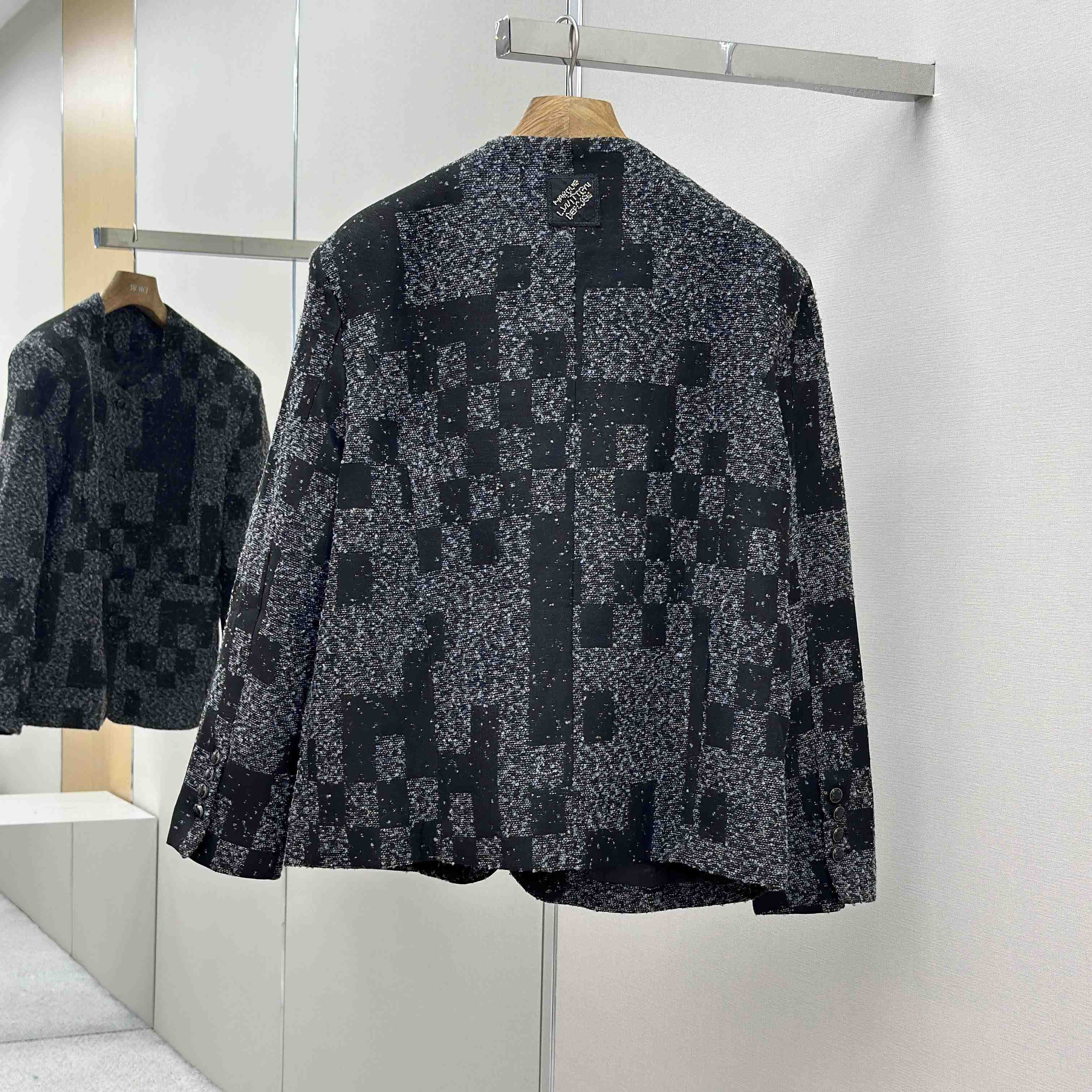 Louis Vuitton Denim Bouclette Collarless Jacket   1AHBR4 - EUR FASHION