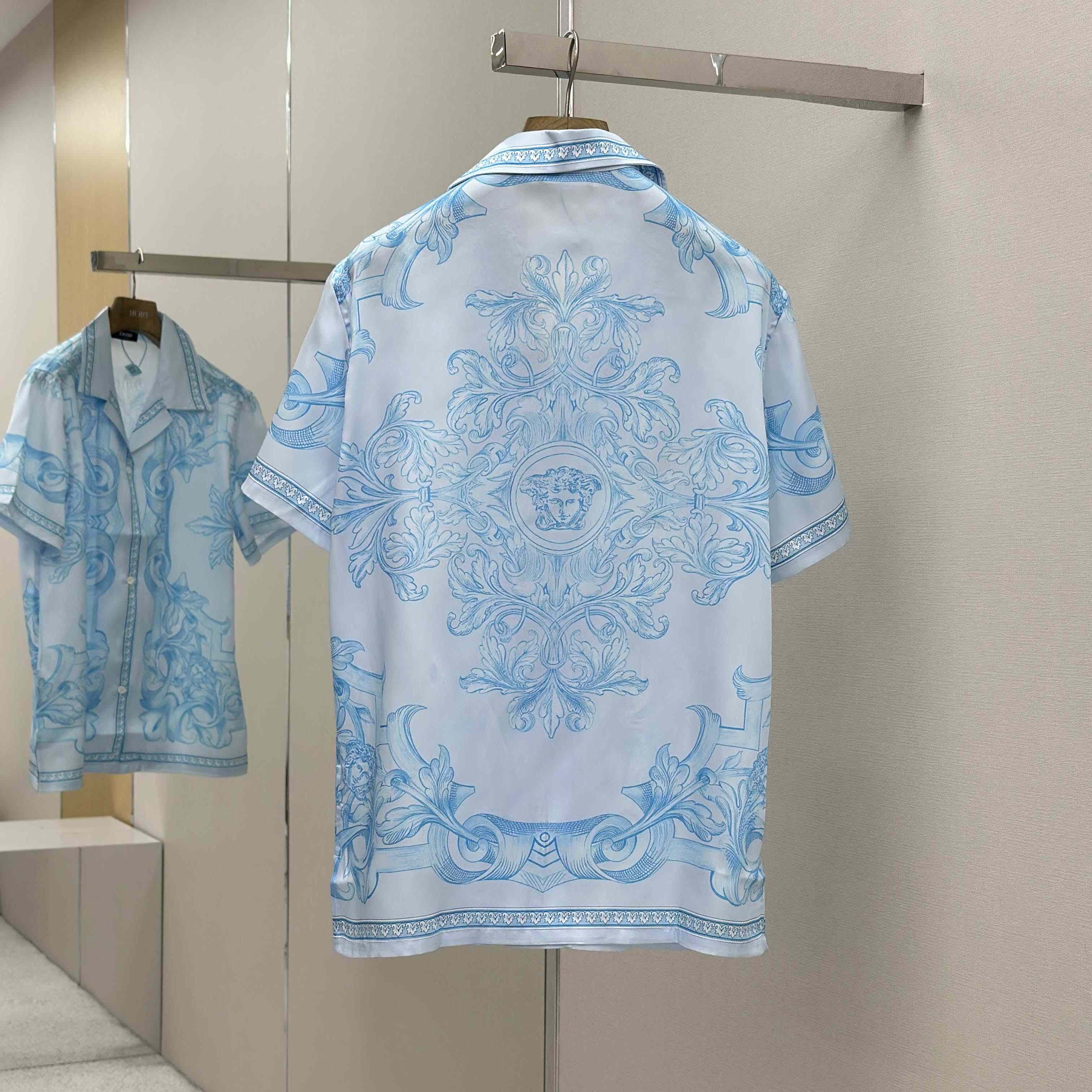 Versace Architectural Baroque Silk Shirt & Silk Shorts - EUR FASHION