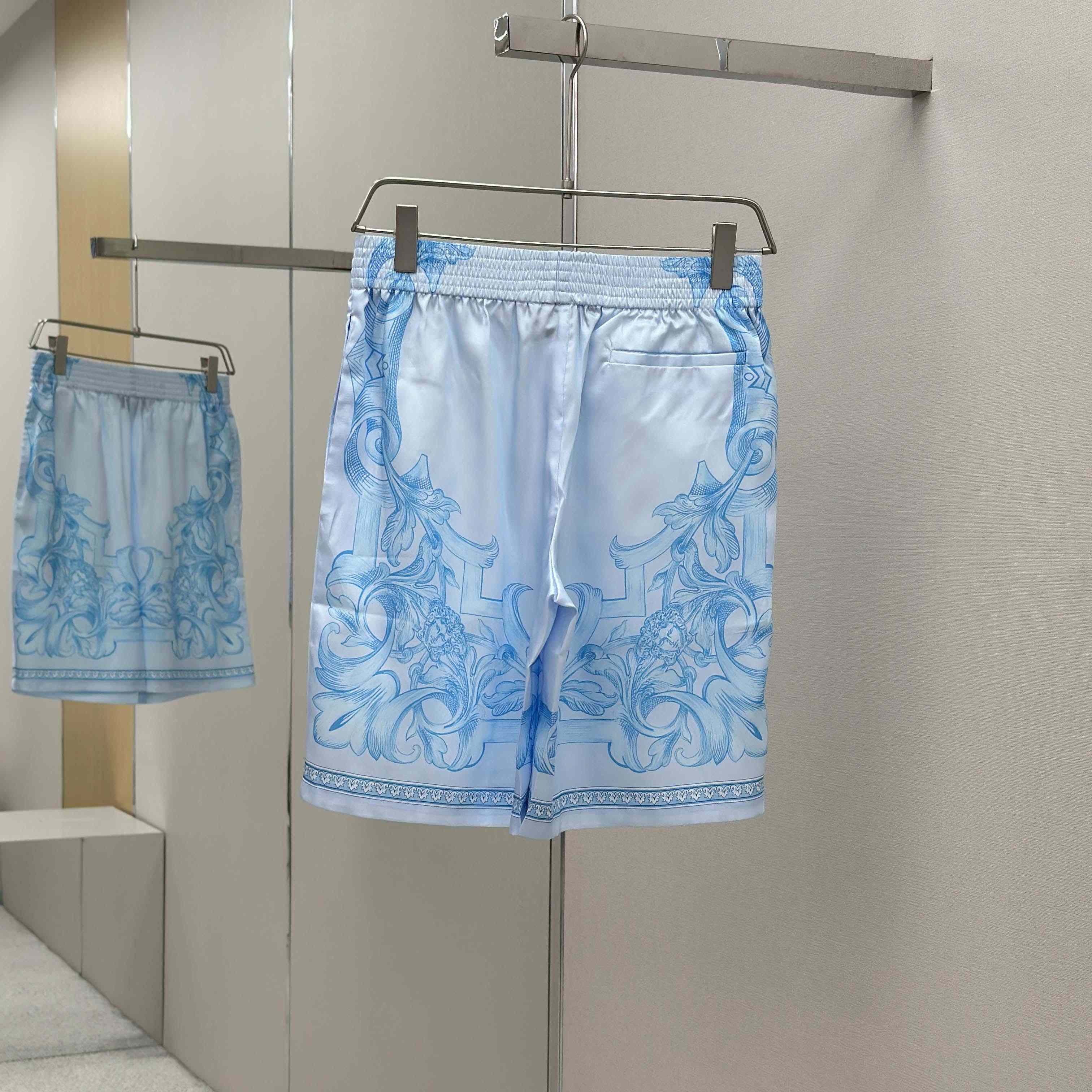 Versace Architectural Baroque Silk Shirt & Silk Shorts - EUR FASHION