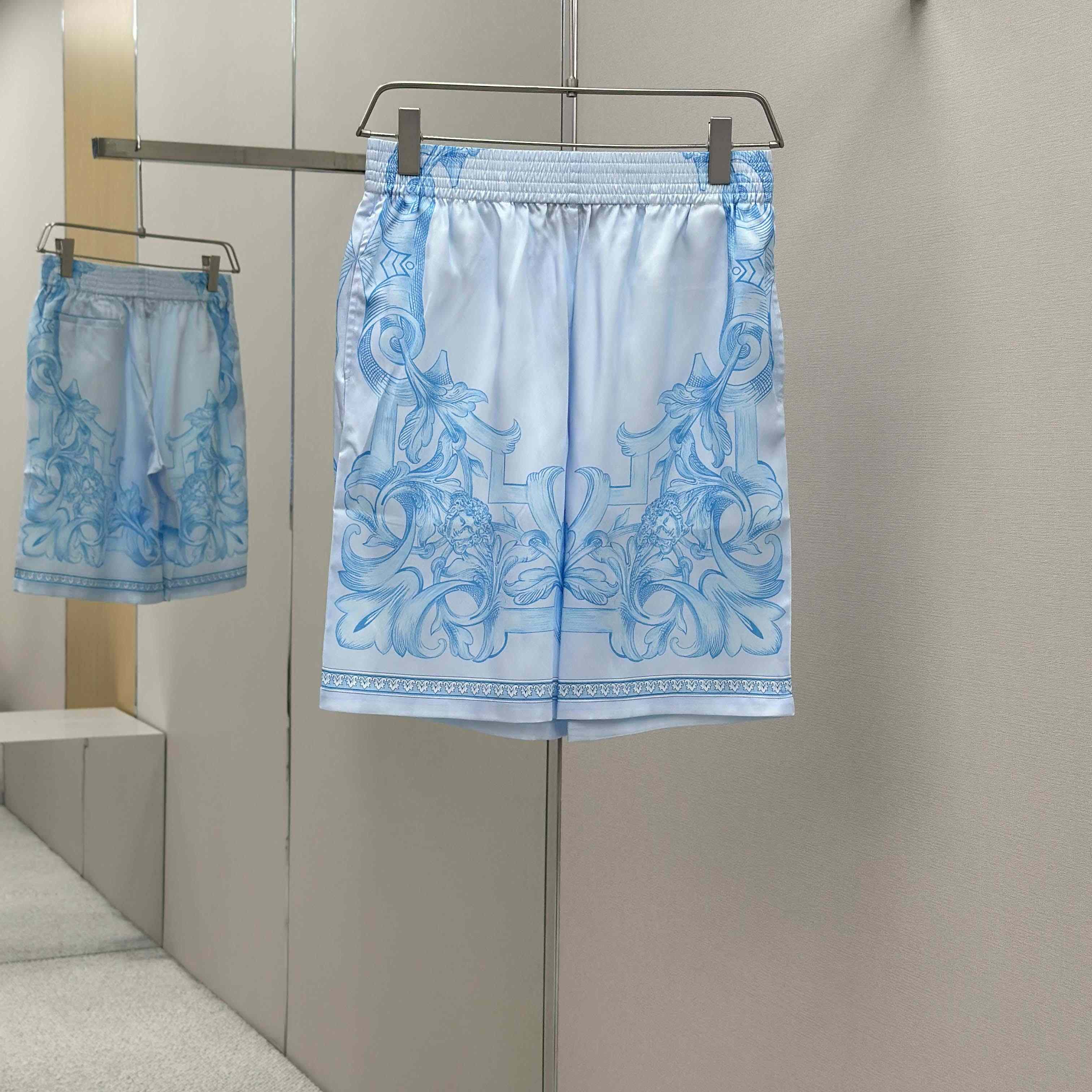 Versace Architectural Baroque Silk Shirt & Silk Shorts - EUR FASHION