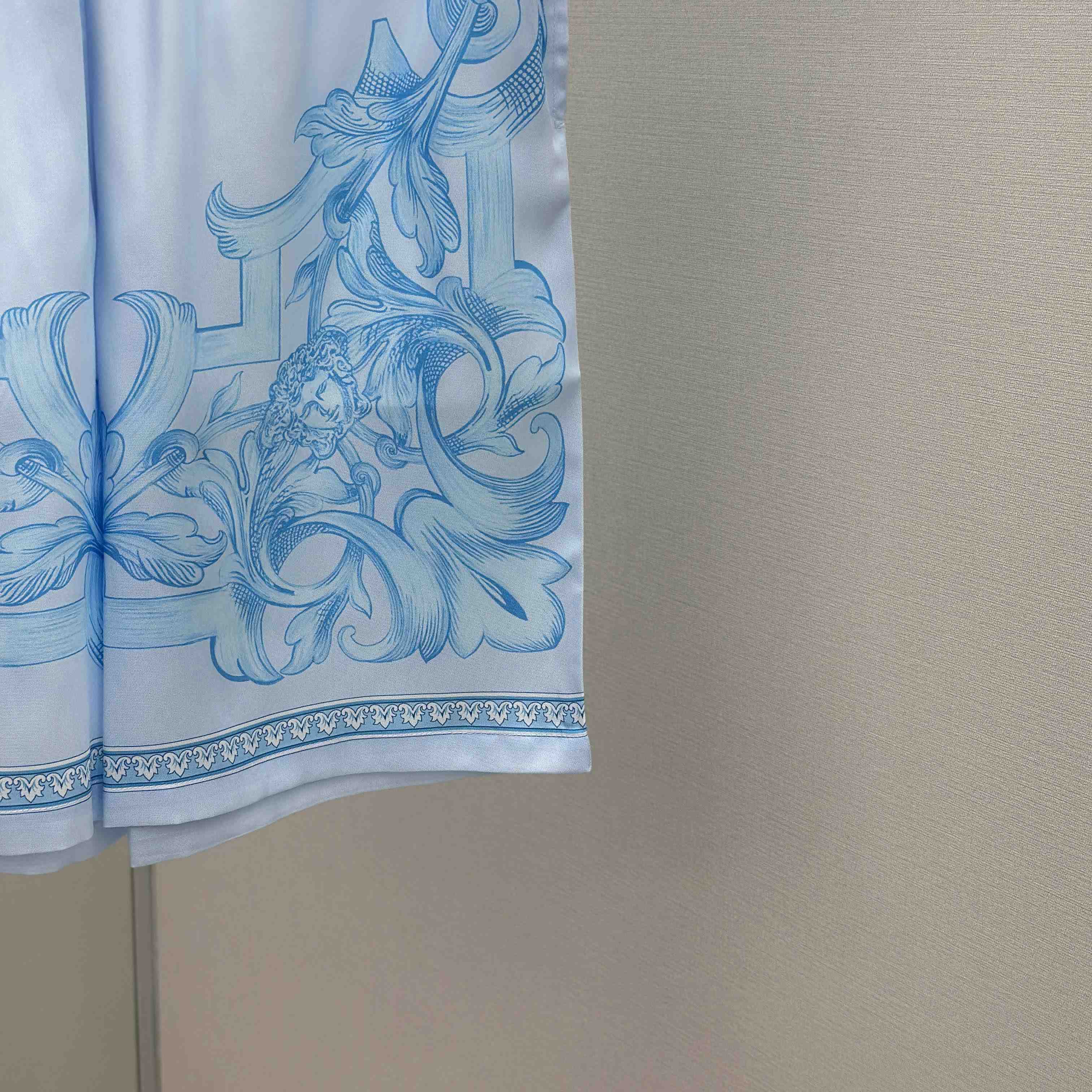Versace Architectural Baroque Silk Shirt & Silk Shorts - EUR FASHION