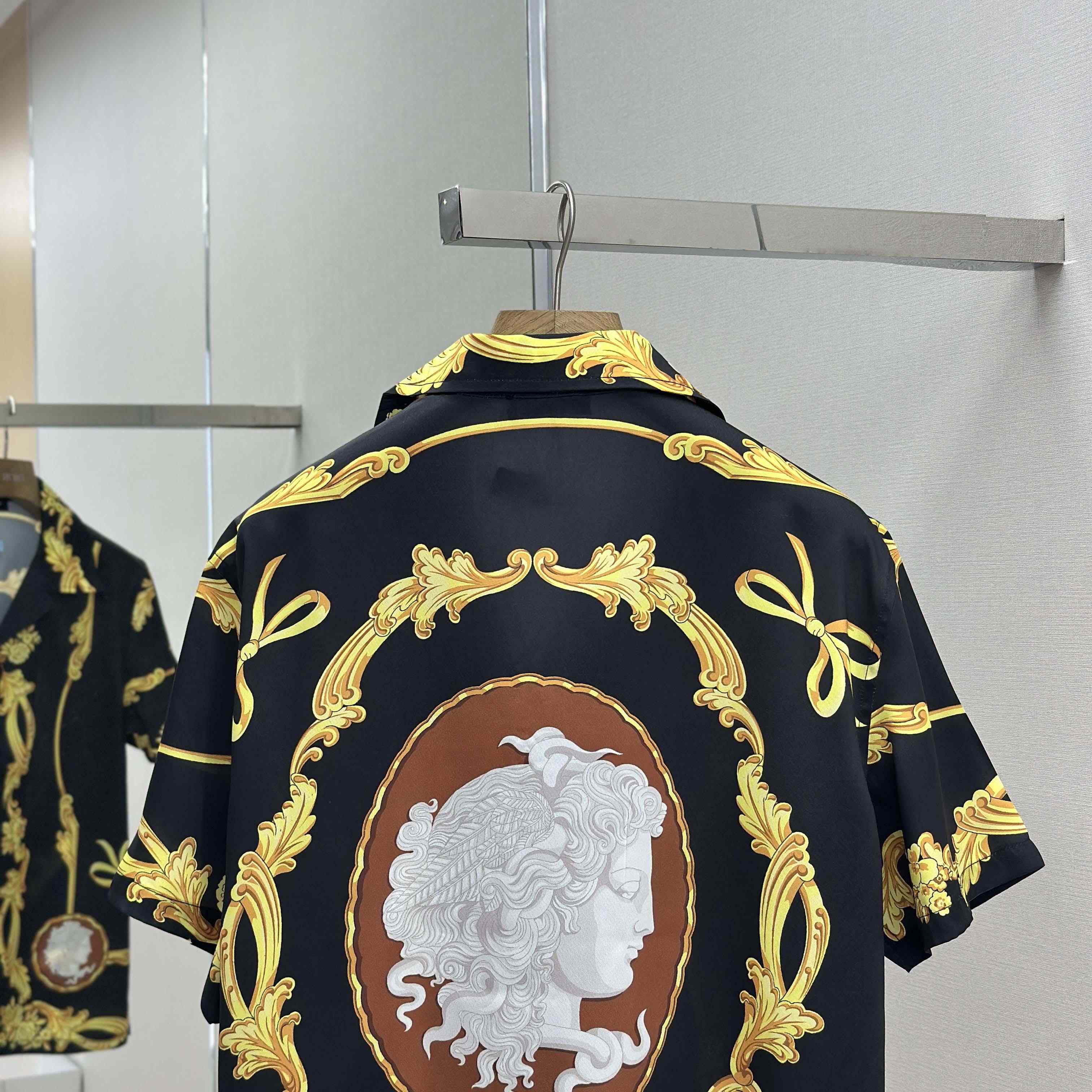 Versace Cameo Silk Shirt & Swim Boardshorts - EUR FASHION