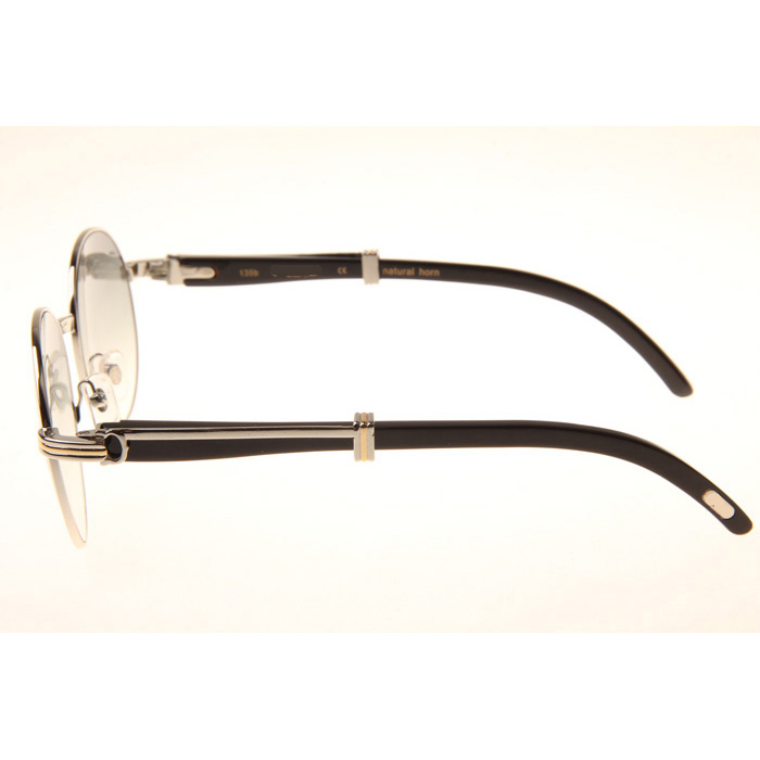 Cartier CT1990-0692 Black Buffalo Sunglasses In Silver Grey - EUR FASHION