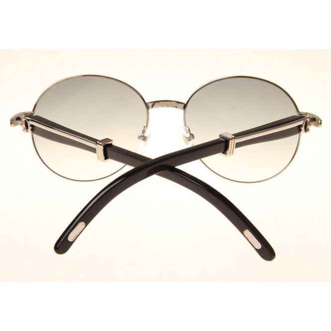 Cartier CT1990-0692 Black Buffalo Sunglasses In Silver Grey - EUR FASHION