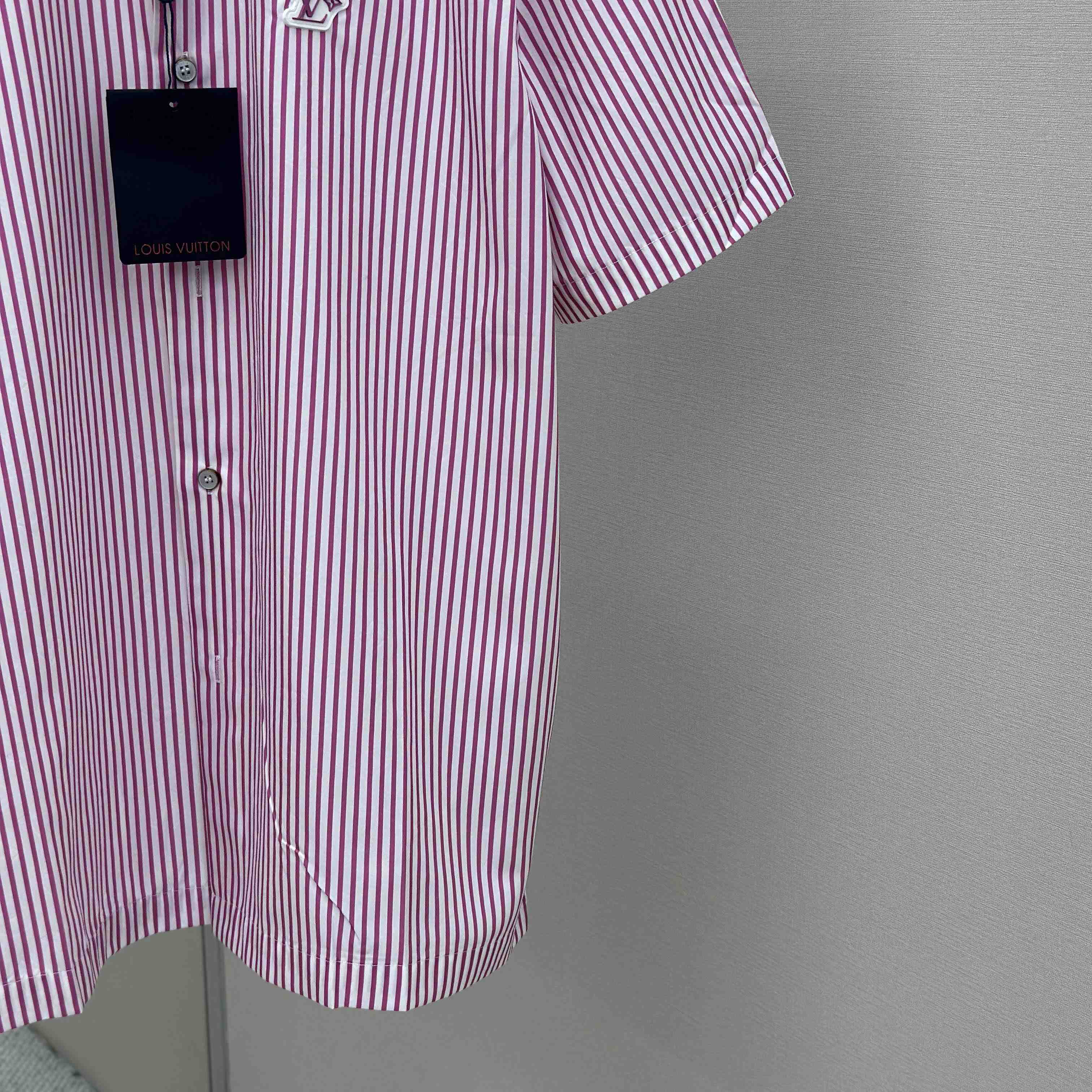 Louis Vuitton Monogram Striped Short-Sleeved Shirt   1AHVX7 - EUR FASHION