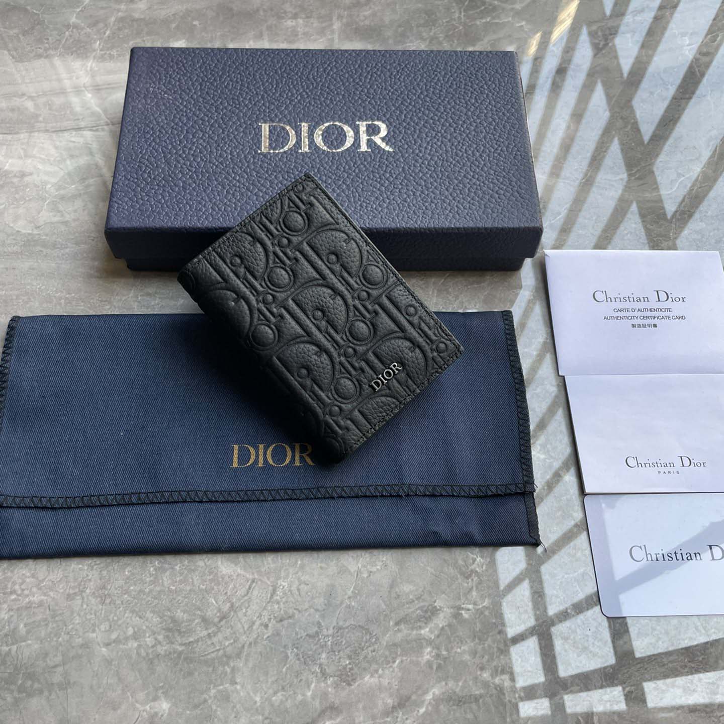 Dior Vertical Bifold Card Holder  - EUR FASHION