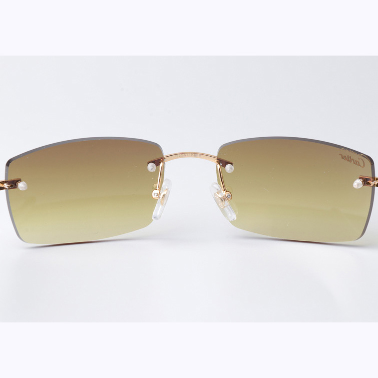 Cartier CT_3524012 Black Buffalo Sunglasses Gold Brown - EUR FASHION