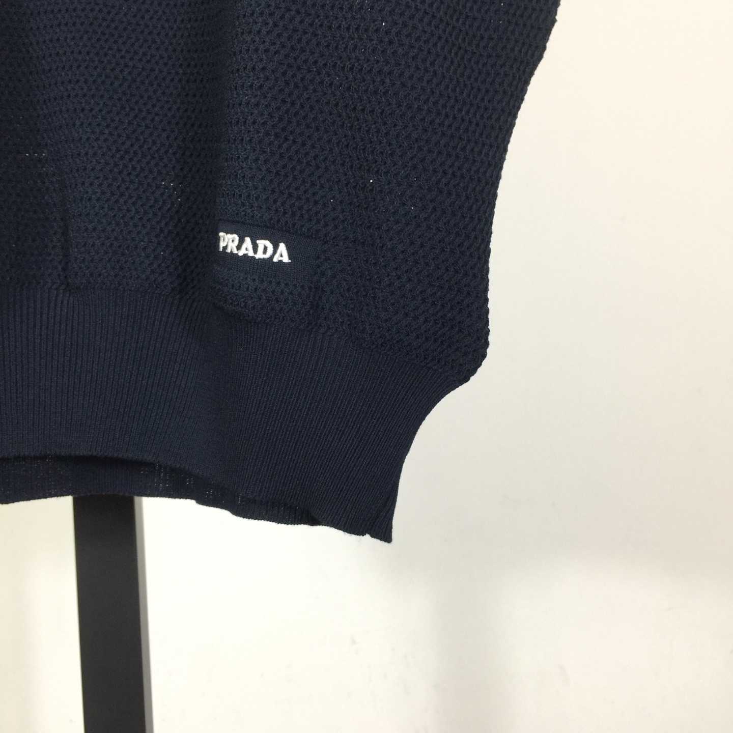 Prada Blue T-Shirt In Silk And Cotton - EUR FASHION