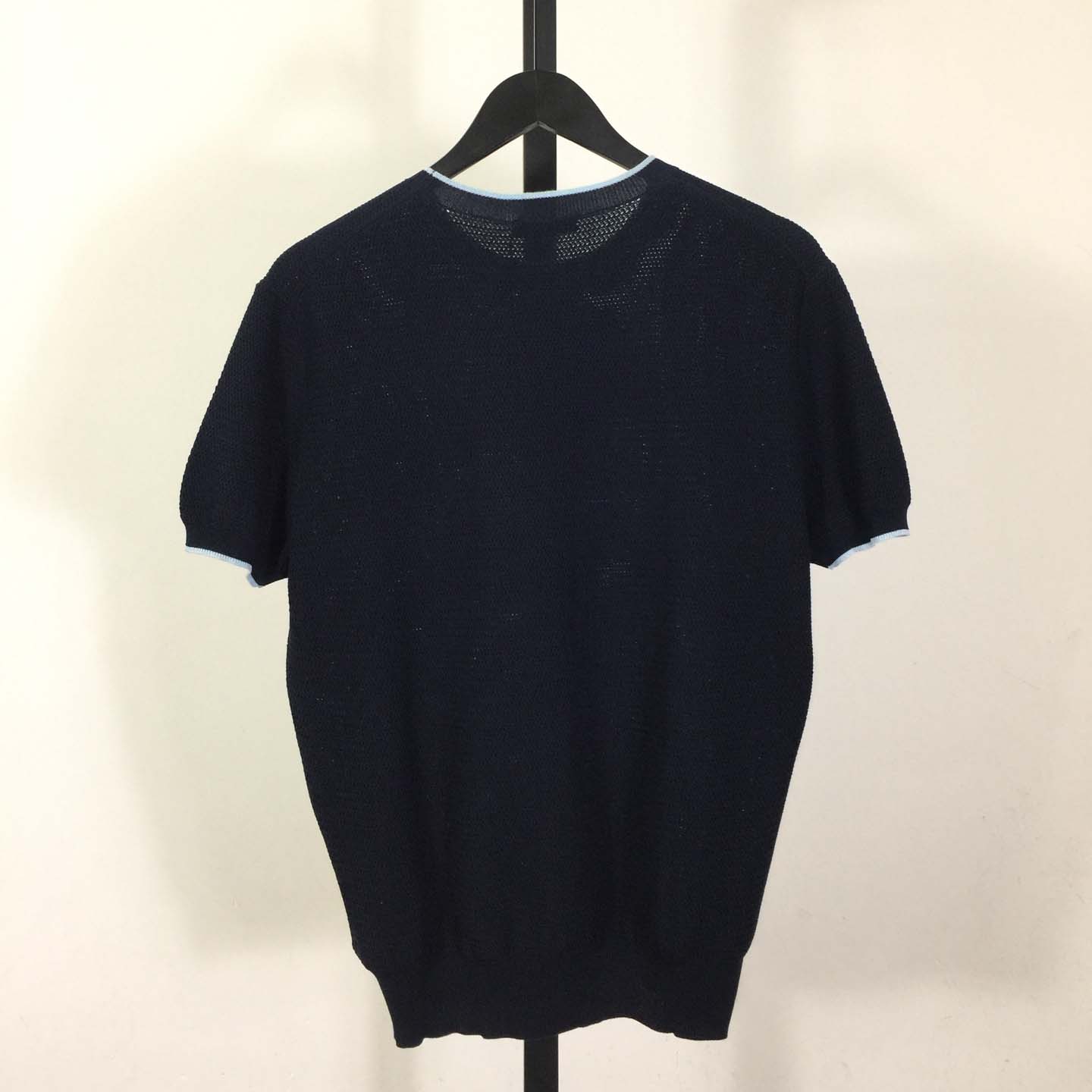 Prada Blue T-Shirt In Silk And Cotton - EUR FASHION