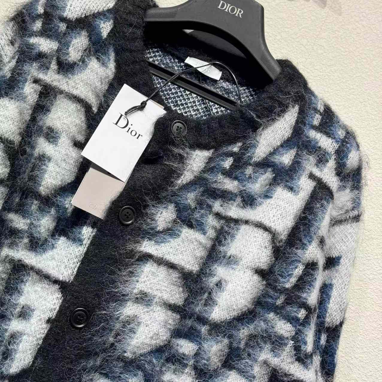 Dior Blue Printed Long Sleeve Knitwear - EUR FASHION