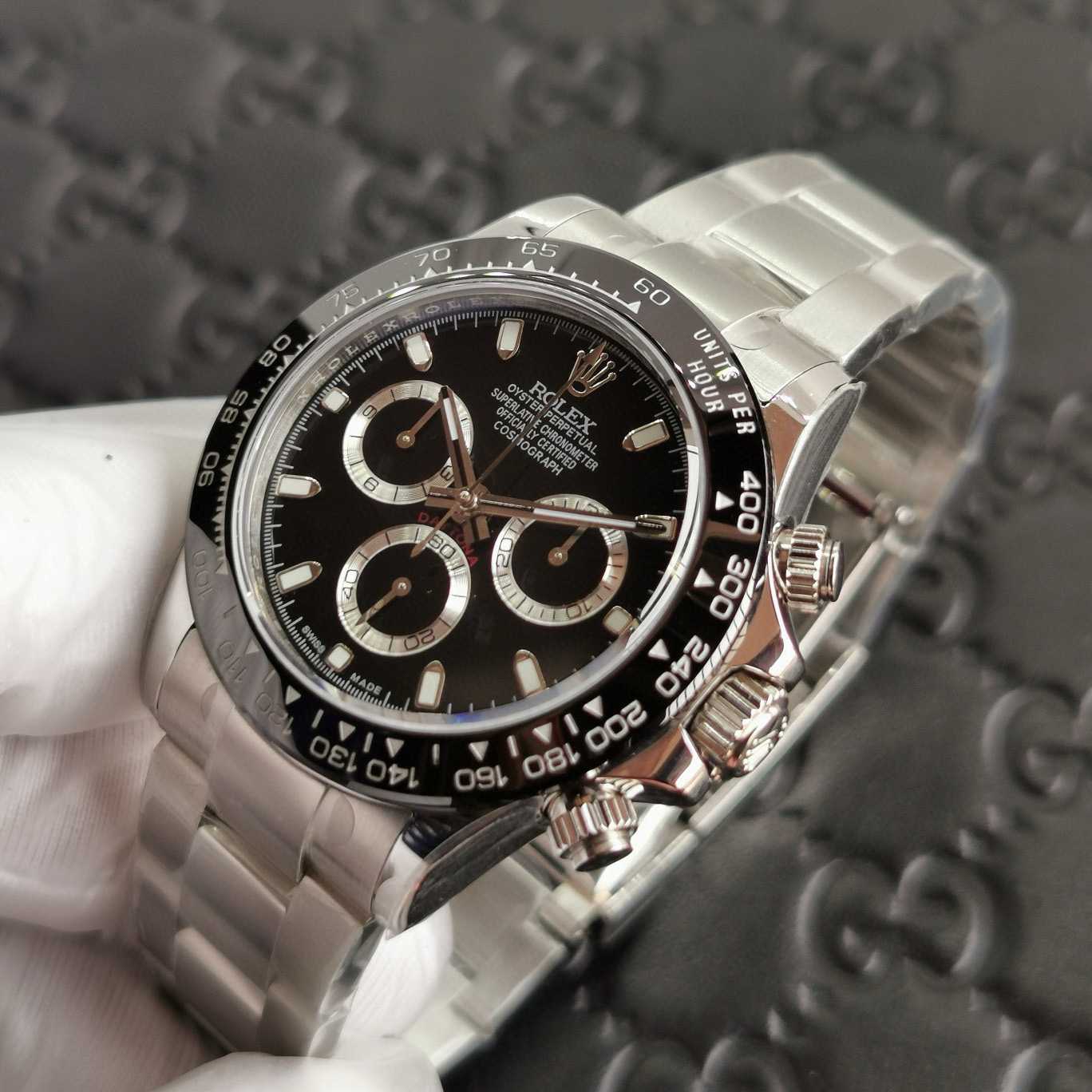 Rolex Cosmograph Daytona Stainless Steel Black Dial Watch 116500 - EUR FASHION