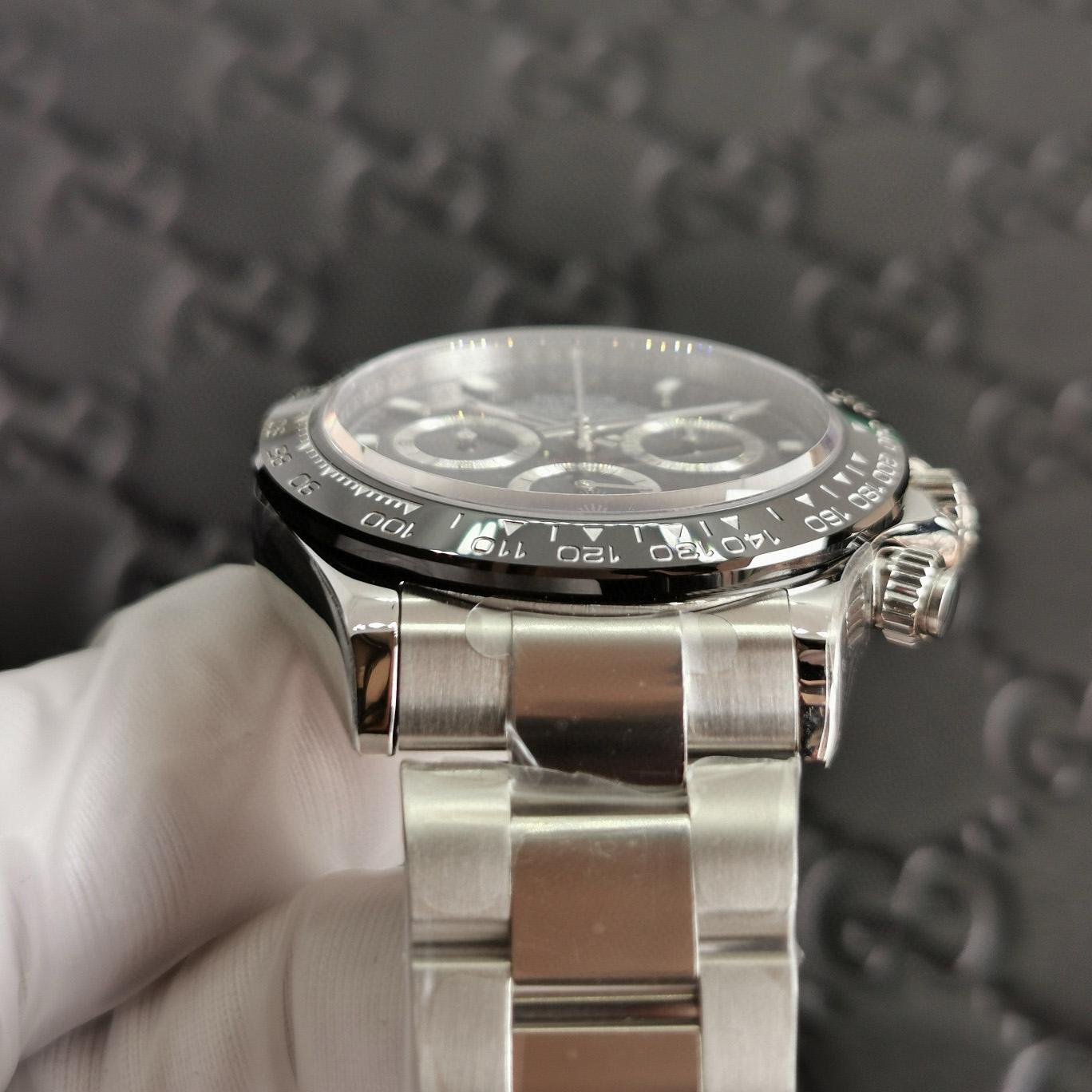 Rolex Cosmograph Daytona Stainless Steel Black Dial Watch 116500 - EUR FASHION