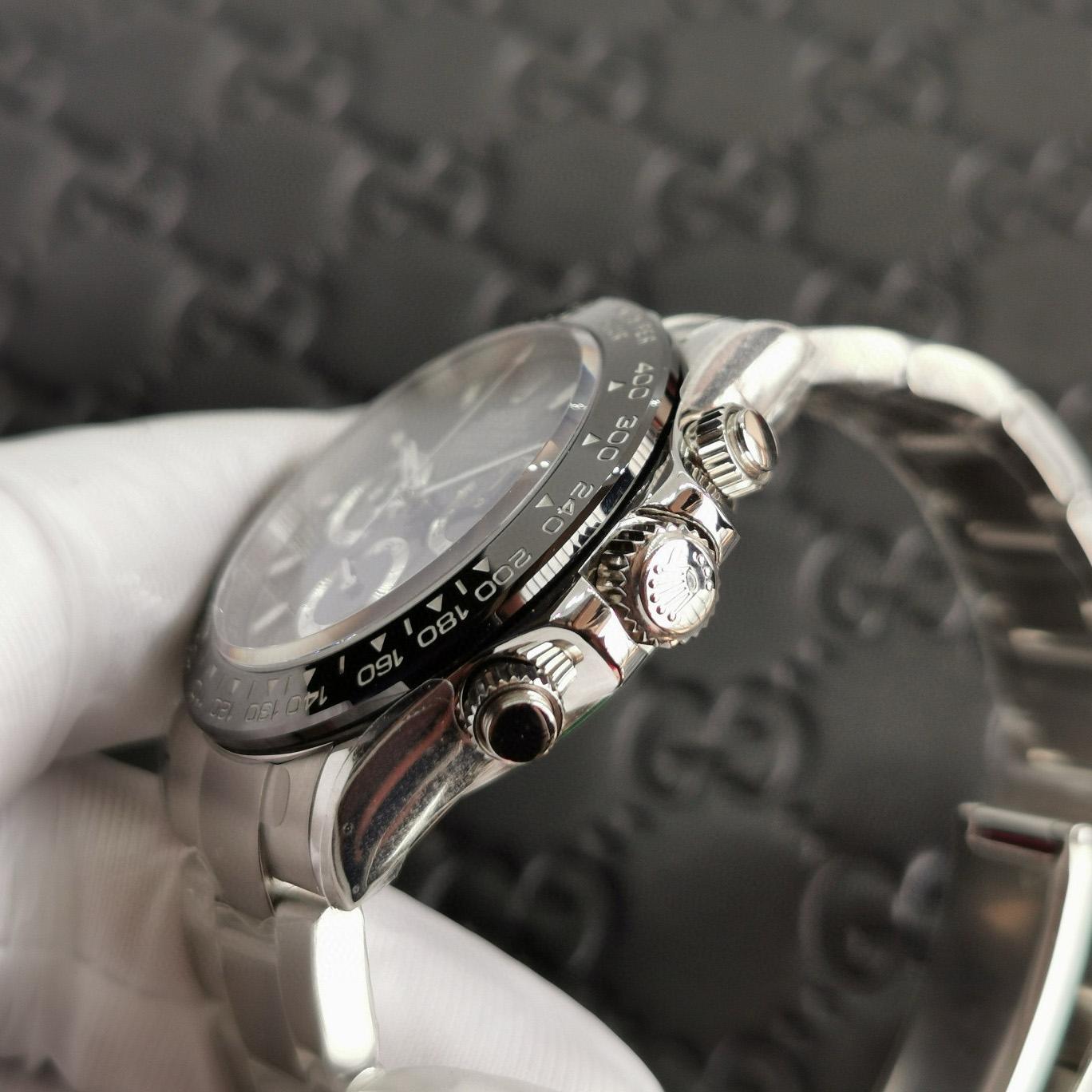 Rolex Cosmograph Daytona Stainless Steel Black Dial Watch 116500 - EUR FASHION