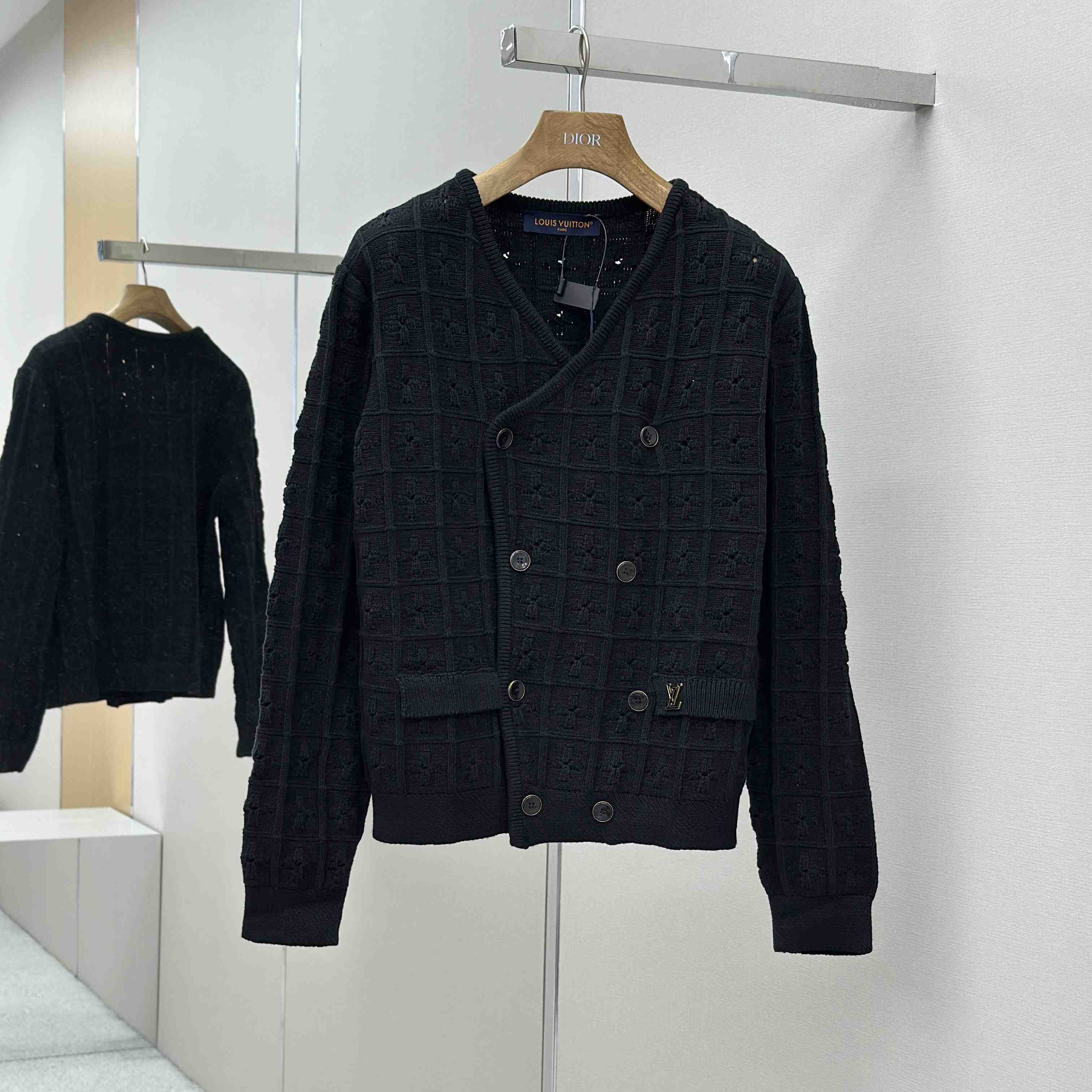 Louis Vuitton Double-Breasted Knit Jacket   1AHVNM - EUR FASHION