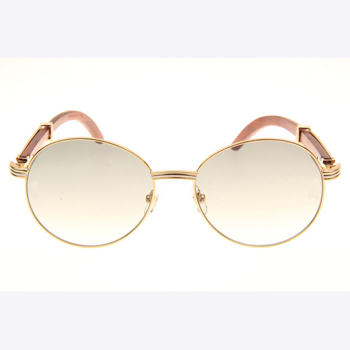 Cartier CT1990-0692 Wood Sunglasses In Gold Grey - EUR FASHION