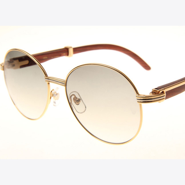 Cartier CT1990-0692 Wood Sunglasses In Gold Grey - EUR FASHION