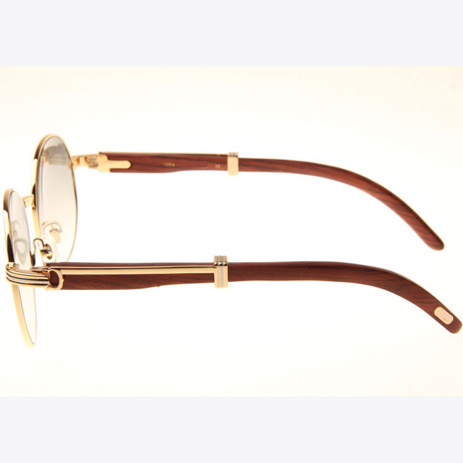 Cartier CT1990-0692 Wood Sunglasses In Gold Grey - EUR FASHION